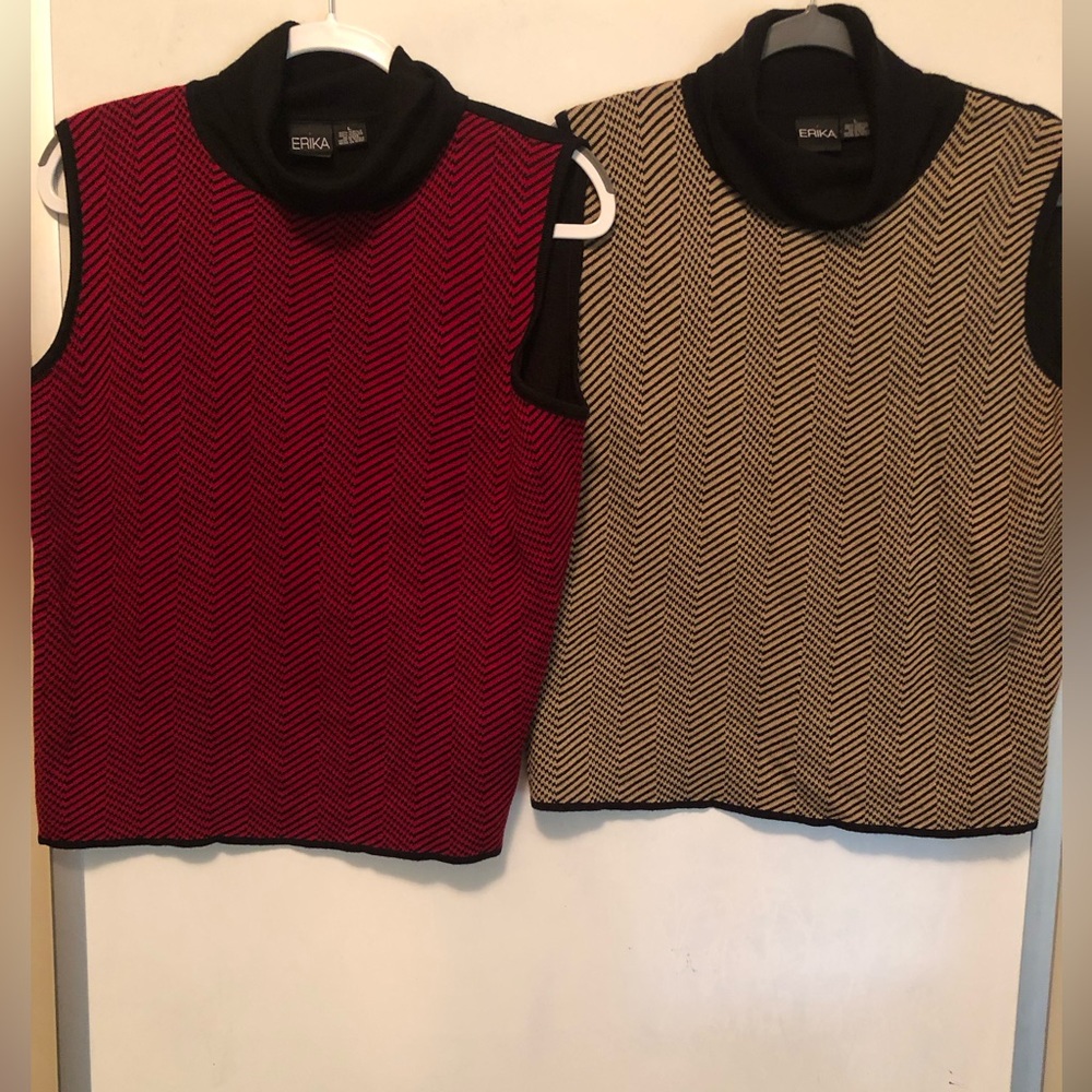 Set of two Erika Size Large Was men’s sleeveless sweaters